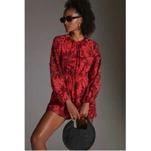 Faithfull the Brand Red Floral Romper Alba playsuit 8